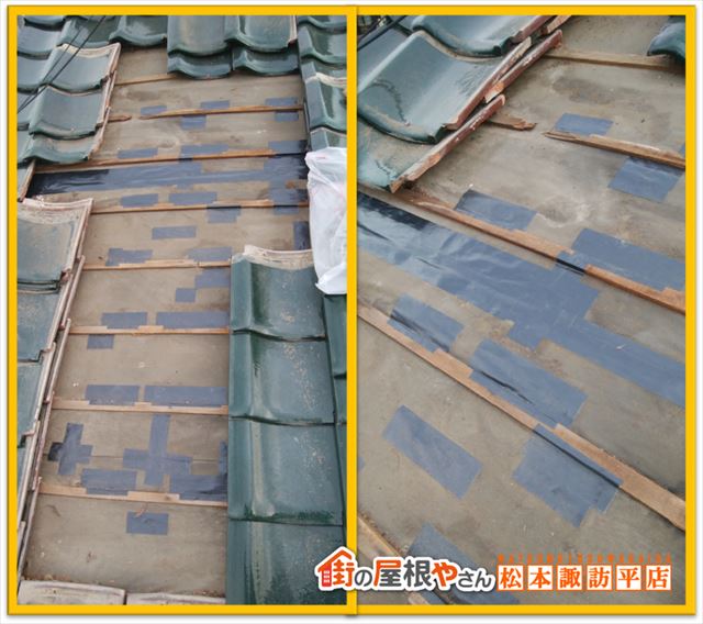 塩尻瓦葺き直し　施工前